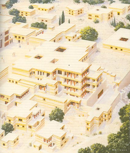Схема дворца царя Миноса.