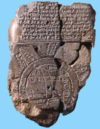 Эта табличка показывает представление об устройстве мира древних вавилонян (взята из Британского музея http://www.britishmuseum.org/explore/galleries/middle_east/room_55_mesopotamia.aspx).