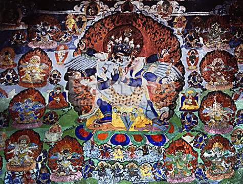 Гаруда. Буддийская фреска
