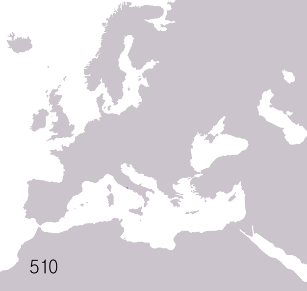 Карта распространения Рима